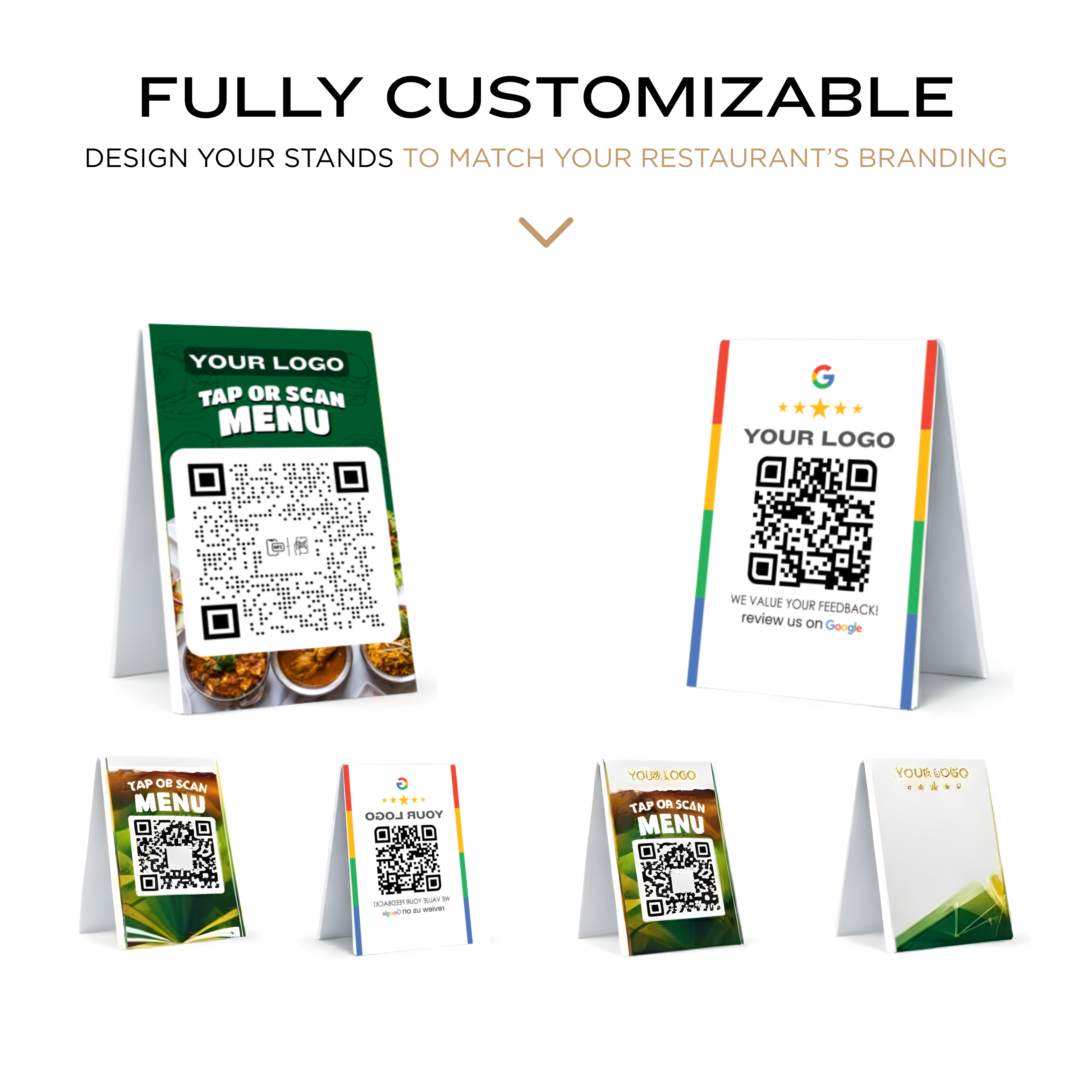 Premium Acrylic Double-Sided QR Code and NFC Enabled Stand