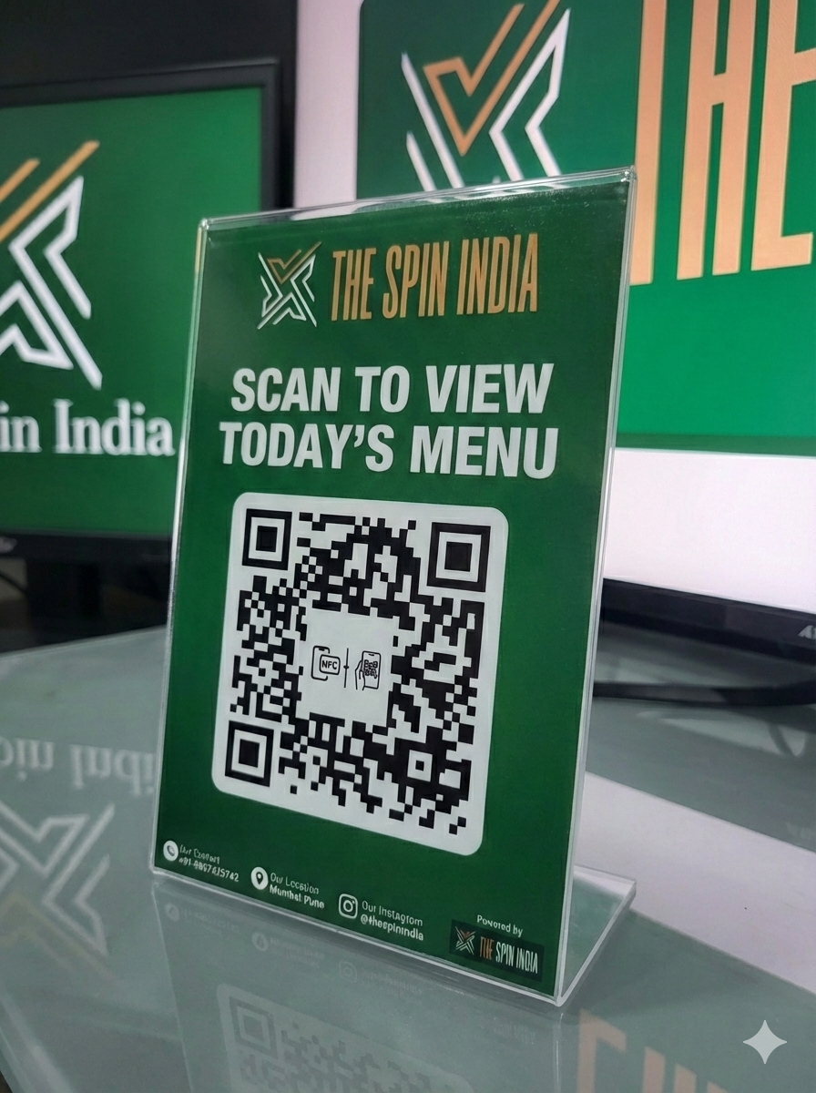 Premium Acrylic QR Code and NFC Enabled Stand