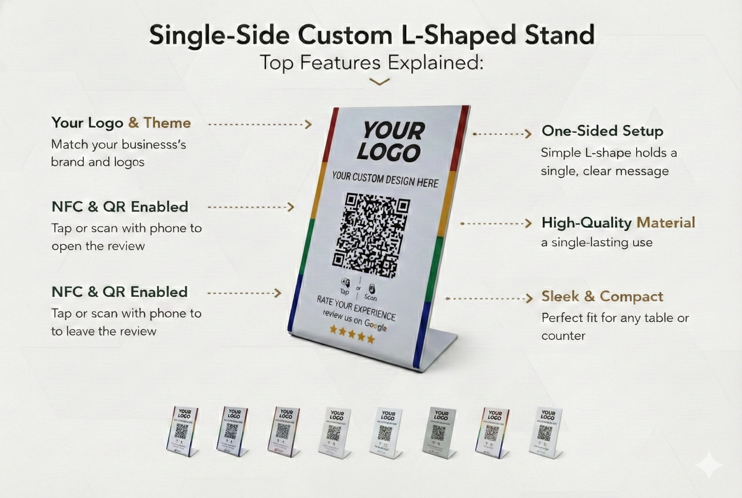 Premium Acrylic QR Code and NFC Enabled Stand